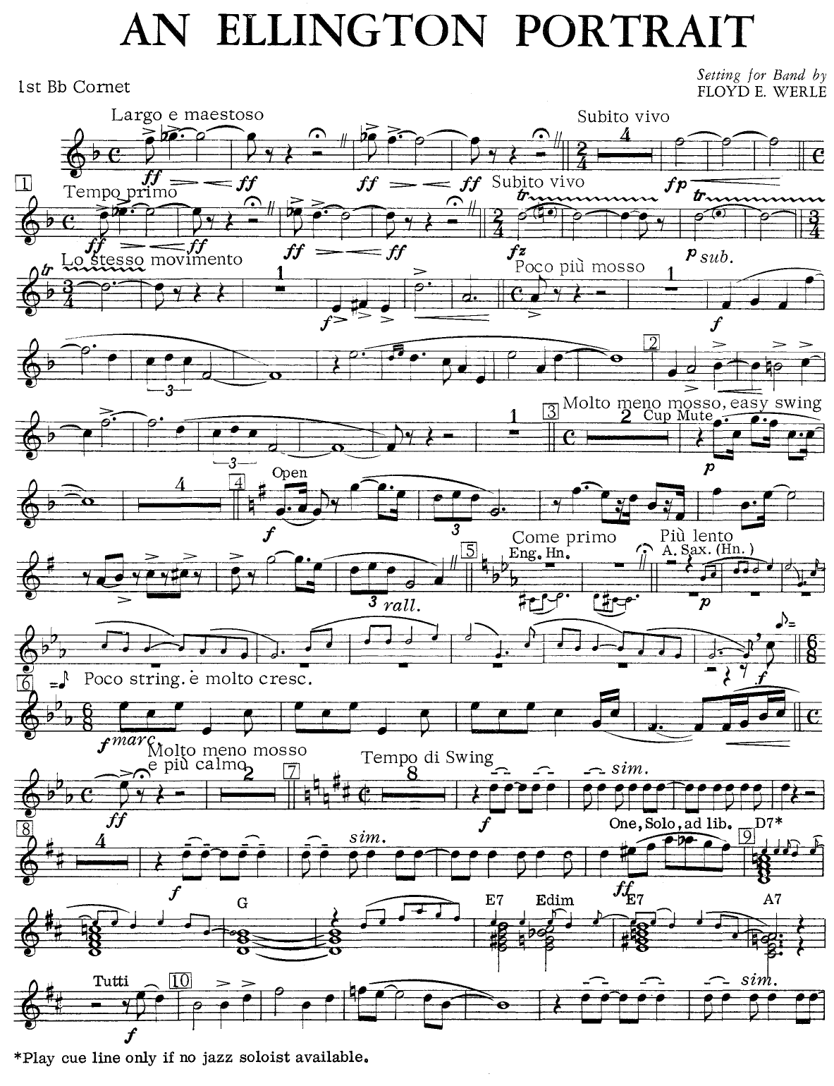 An Ellington Portrait brass — sheet music preview