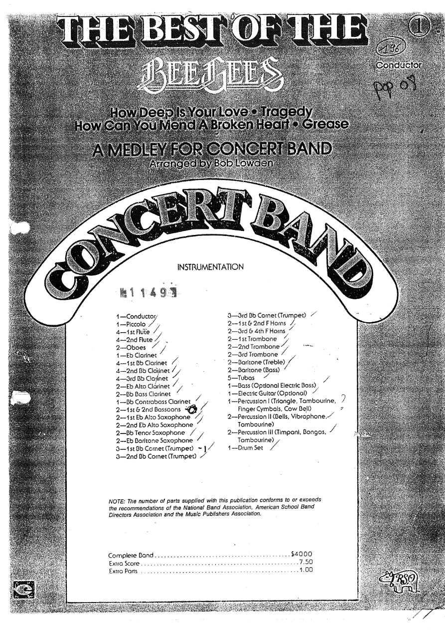 The Best Of The Bee Gees — sheet music preview