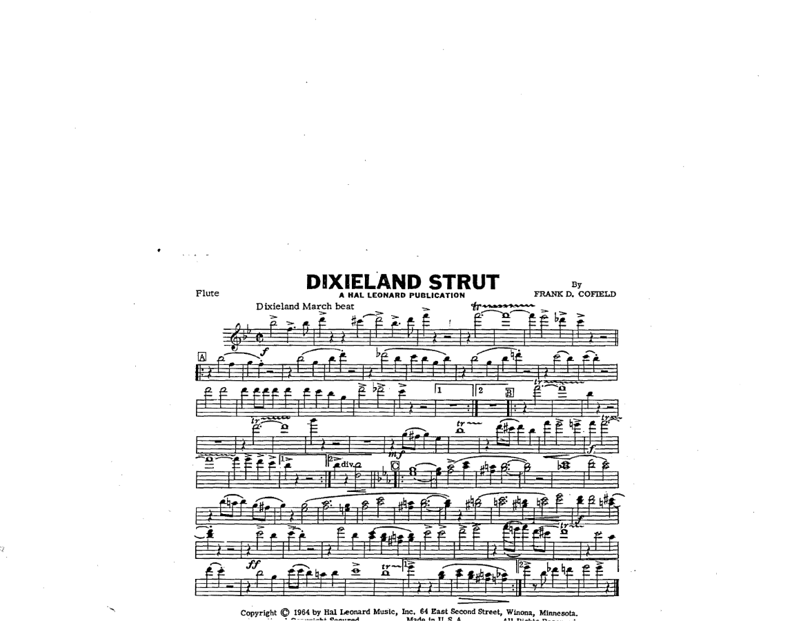 Dixieland Strut — sheet music preview