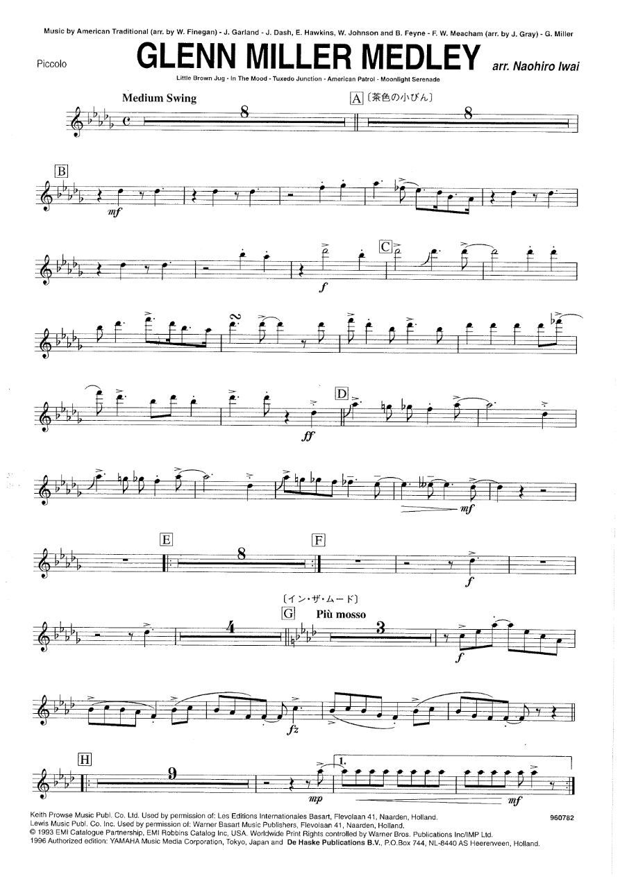 Glenn Miller Medley — sheet music preview