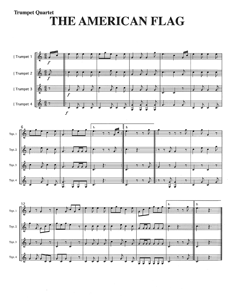 04.-The-American-Flag — sheet music preview