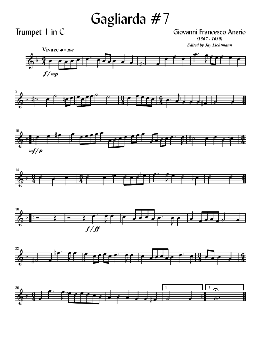 Gagliarda #7 — Small Ensemble sheet music by Mr. X | Traditional