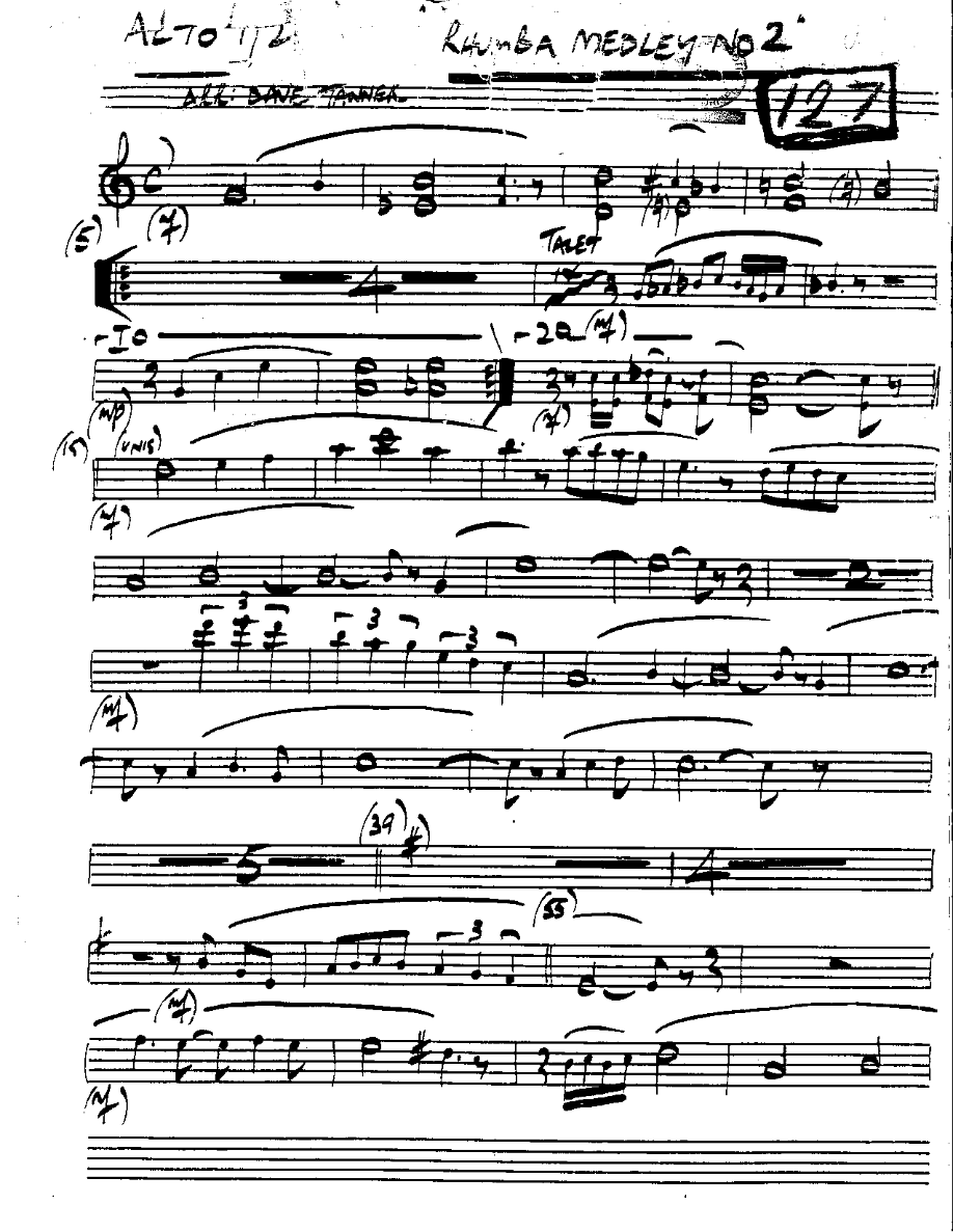 Rhumba Medley #2-Alto — sheet music preview