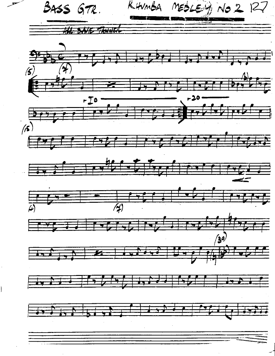 Rhumba Medley #2-Bass — sheet music preview
