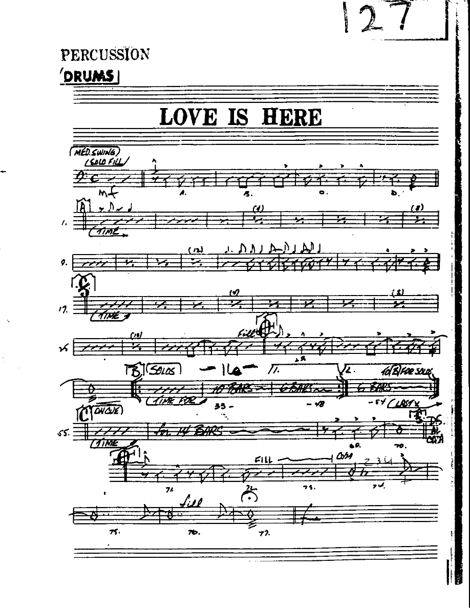 Our Love is here to stay-Drums — sheet music preview