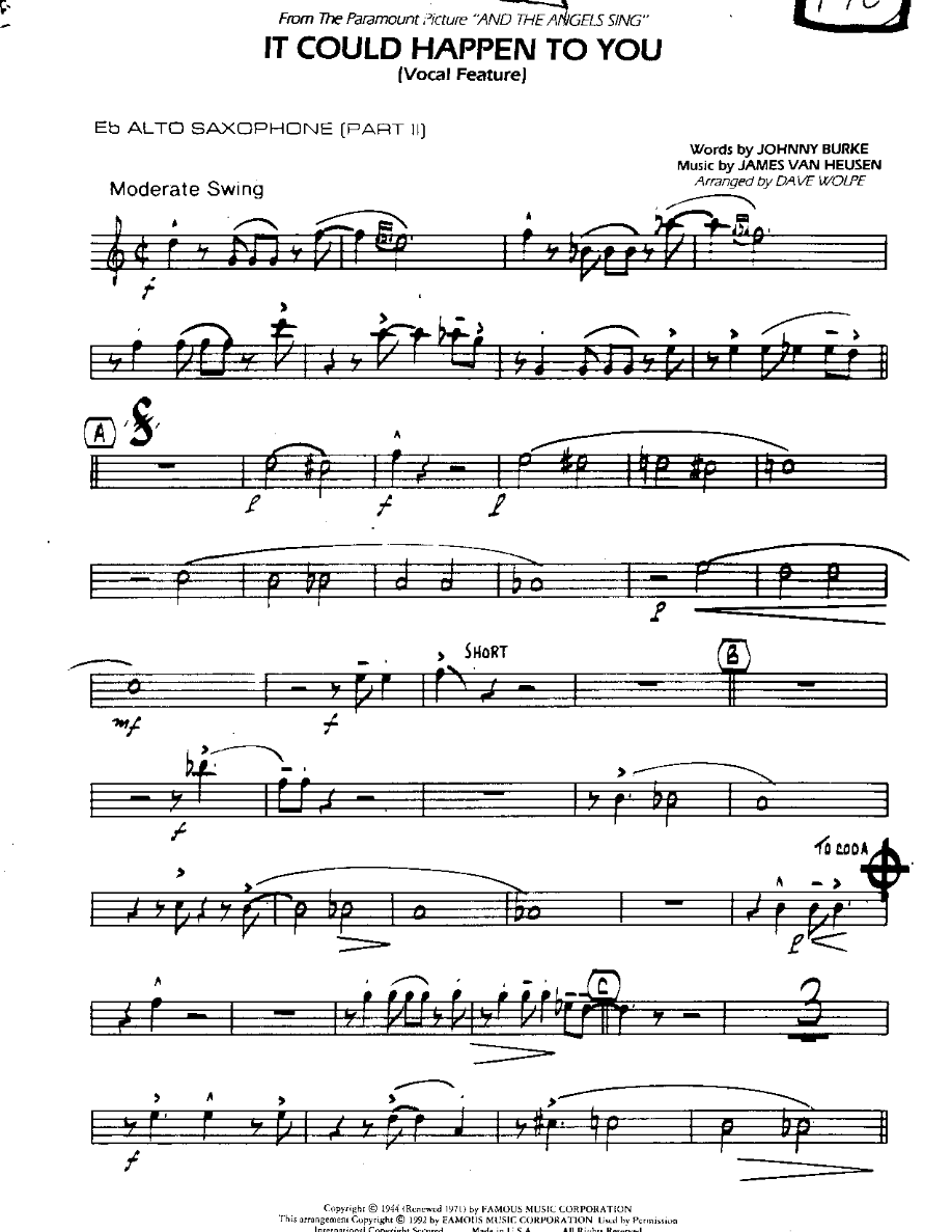 It could happen to You-Alto — sheet music preview