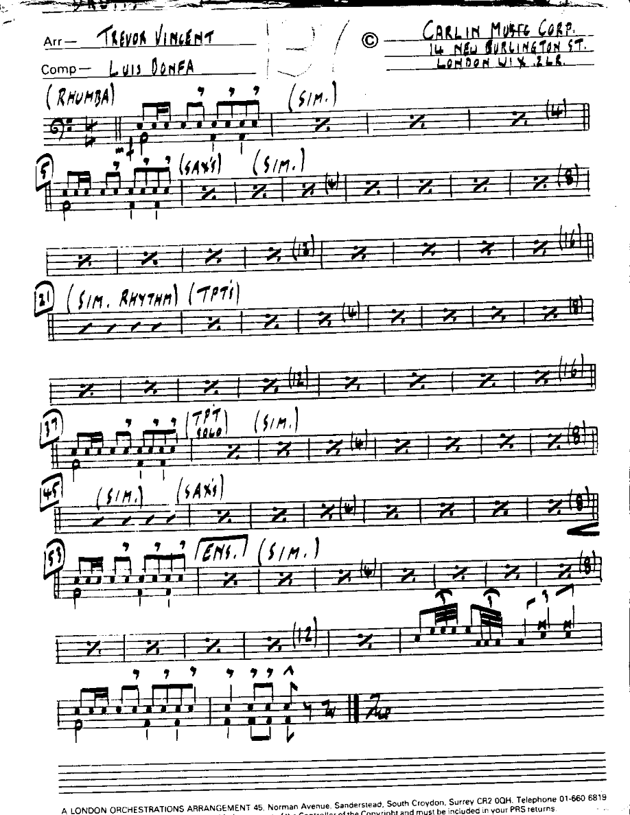 Carnival-Drums — sheet music preview