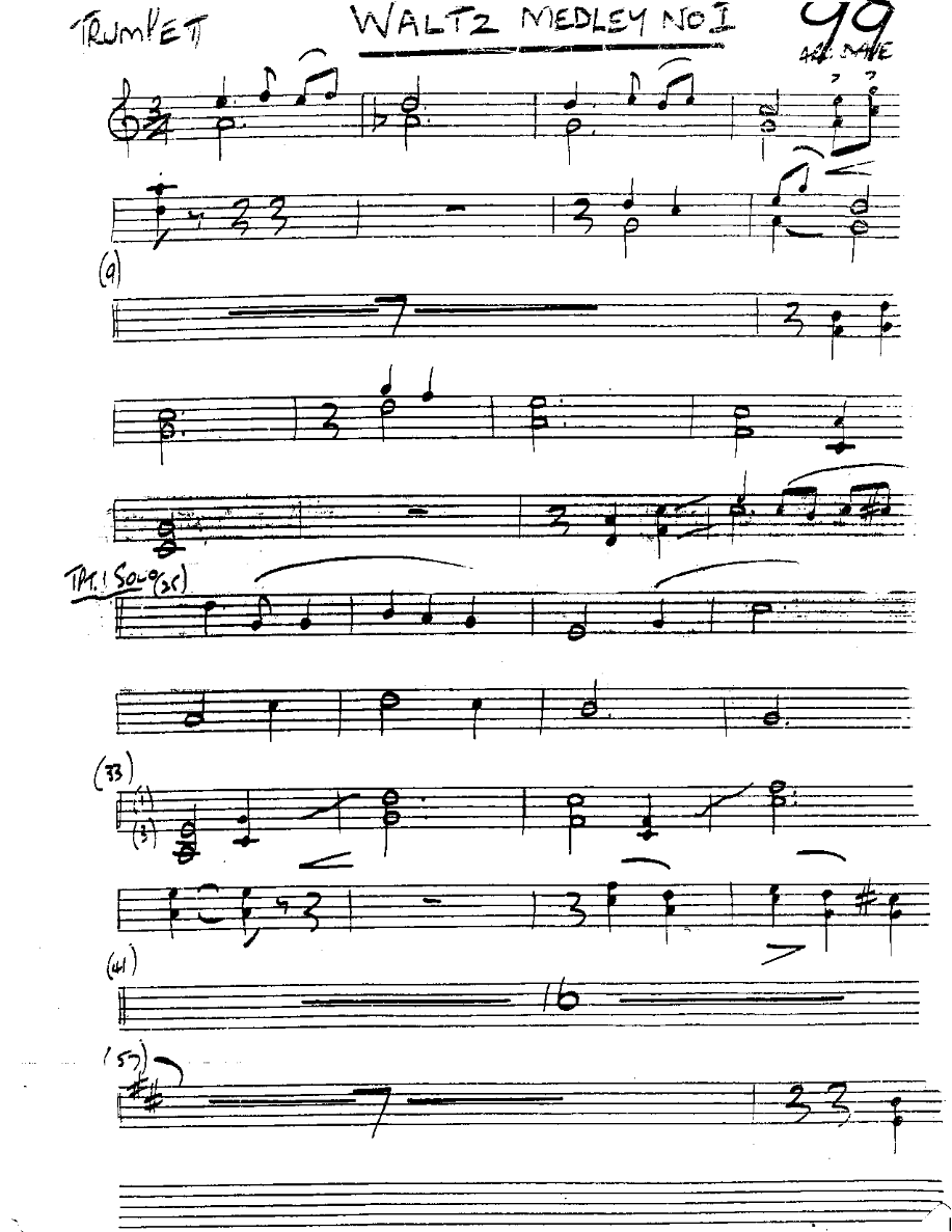 Waltz Medley-Trumpet — sheet music preview