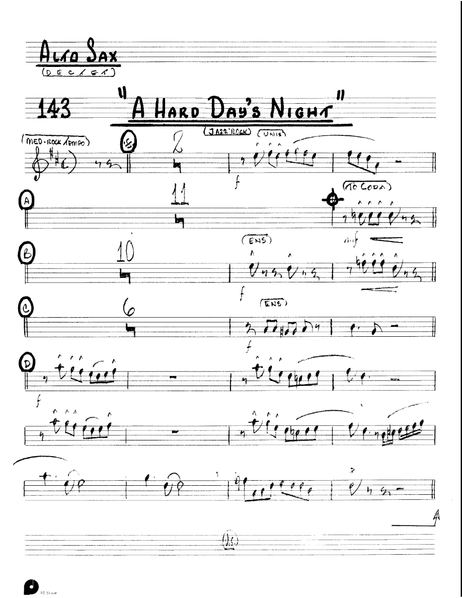 A Hard Days Night (Kenton Dectet #143) 3213 — sheet music preview
