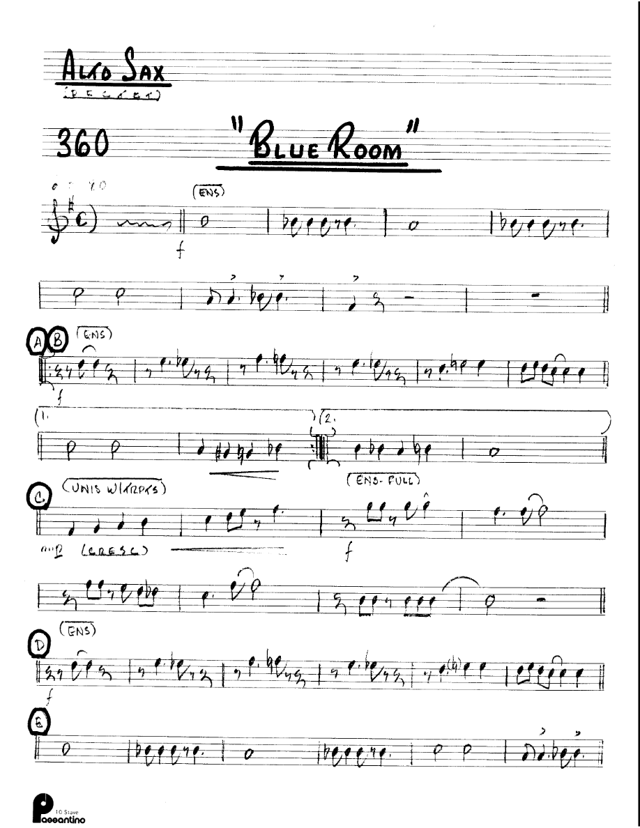 Blue Room (Kenton Dectet #360) 3213 — sheet music preview