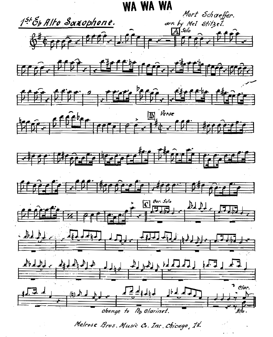 Wa Wa Wa — sheet music preview