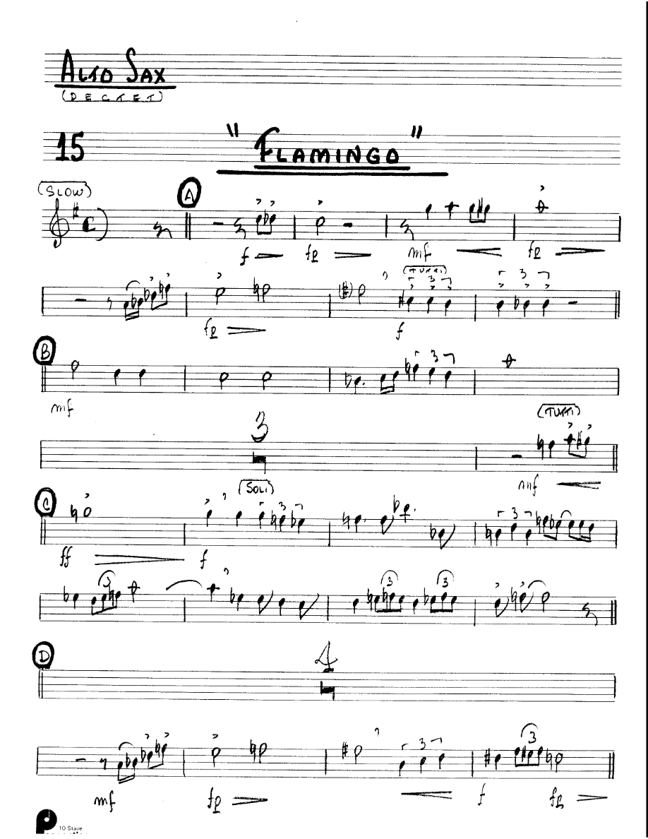 Flamingo (Kenton Dectet #015) 3213 — sheet music preview