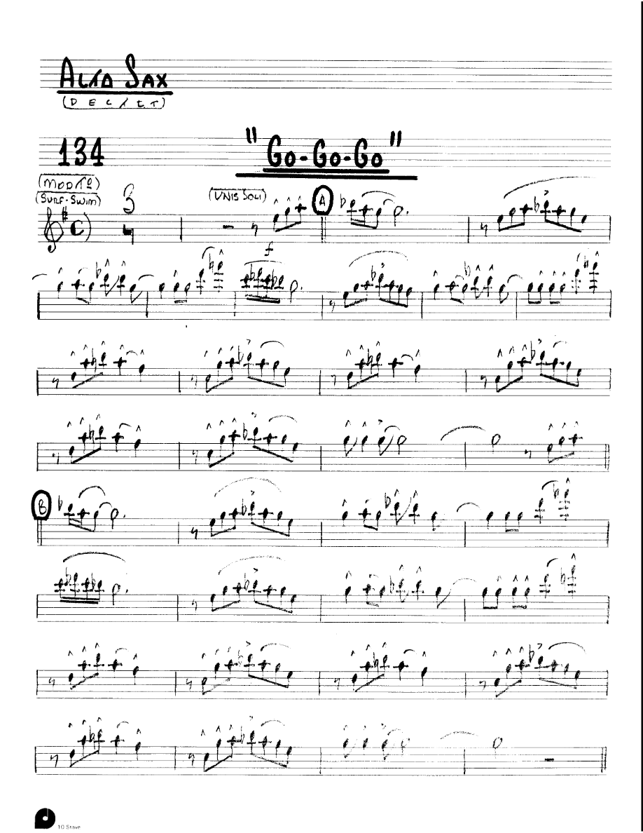 Go Go Go (Kenton Dectet #134) 3213 — sheet music preview