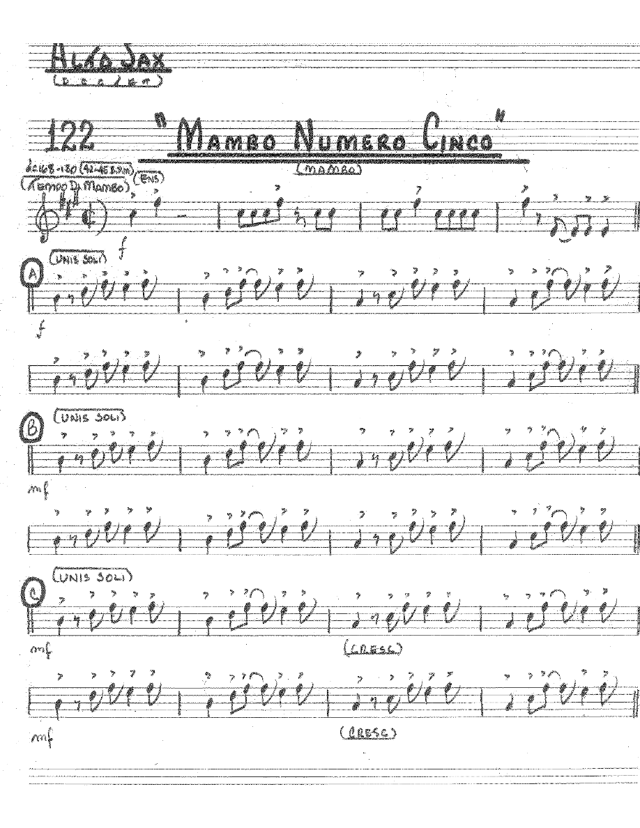 Mambo Number 5 (Kenton Dectet #122) 3213 — sheet music preview
