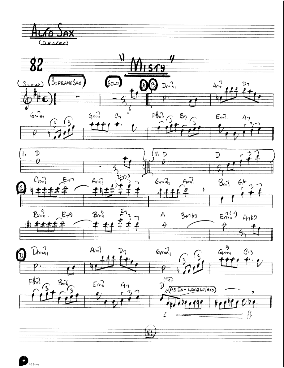 Misty (Kenton Dectet #82) 3213 — sheet music preview