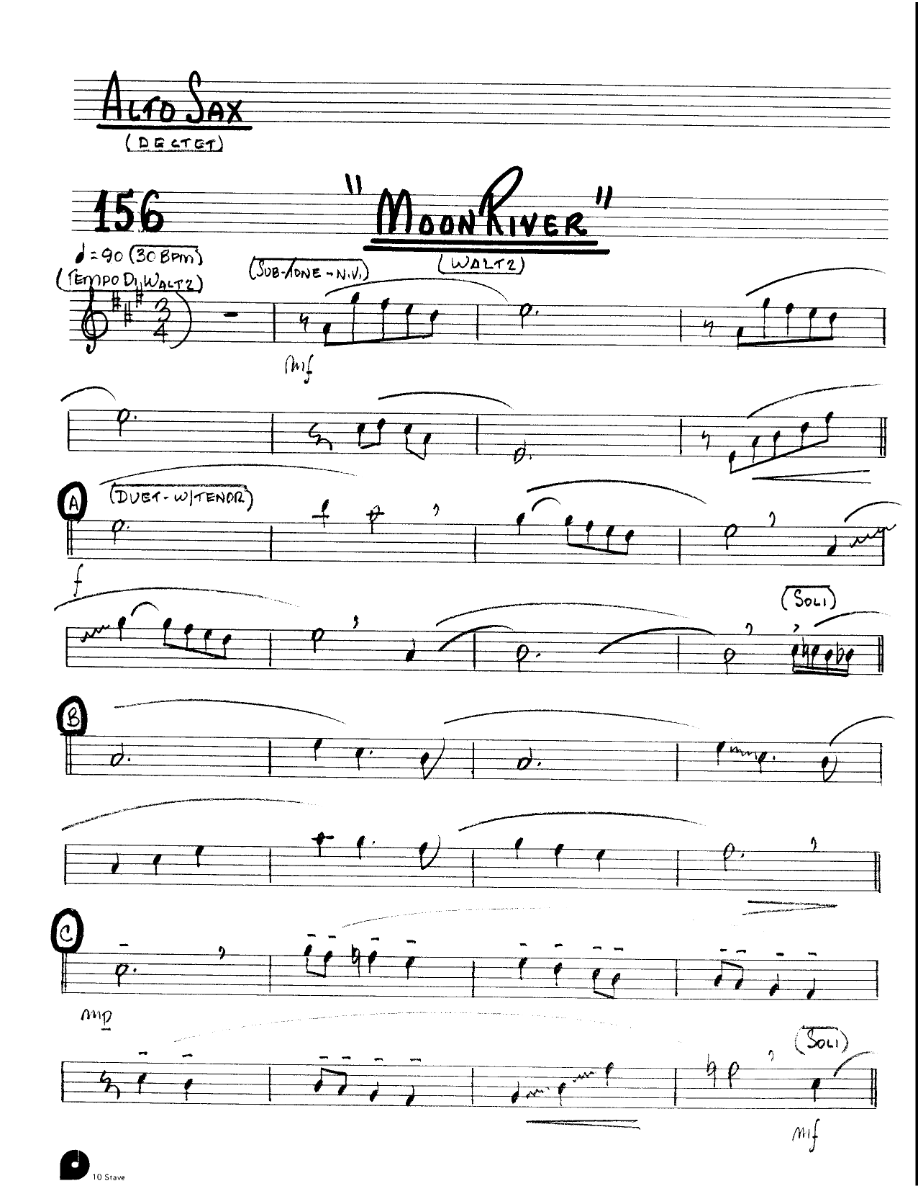 Moon River (Kenton Dectet #156) 3213 — sheet music preview