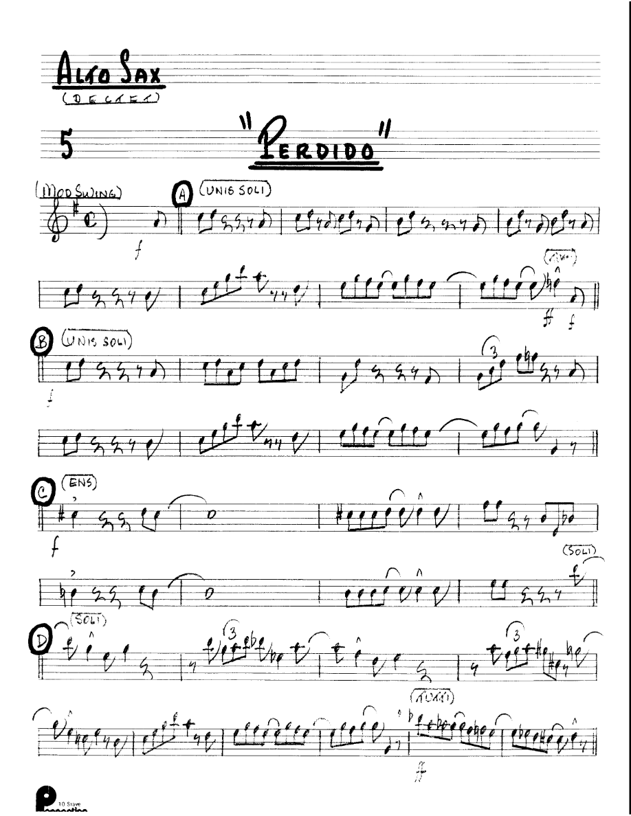 Perdido (Kenton Dectet #005) 3213 — sheet music preview