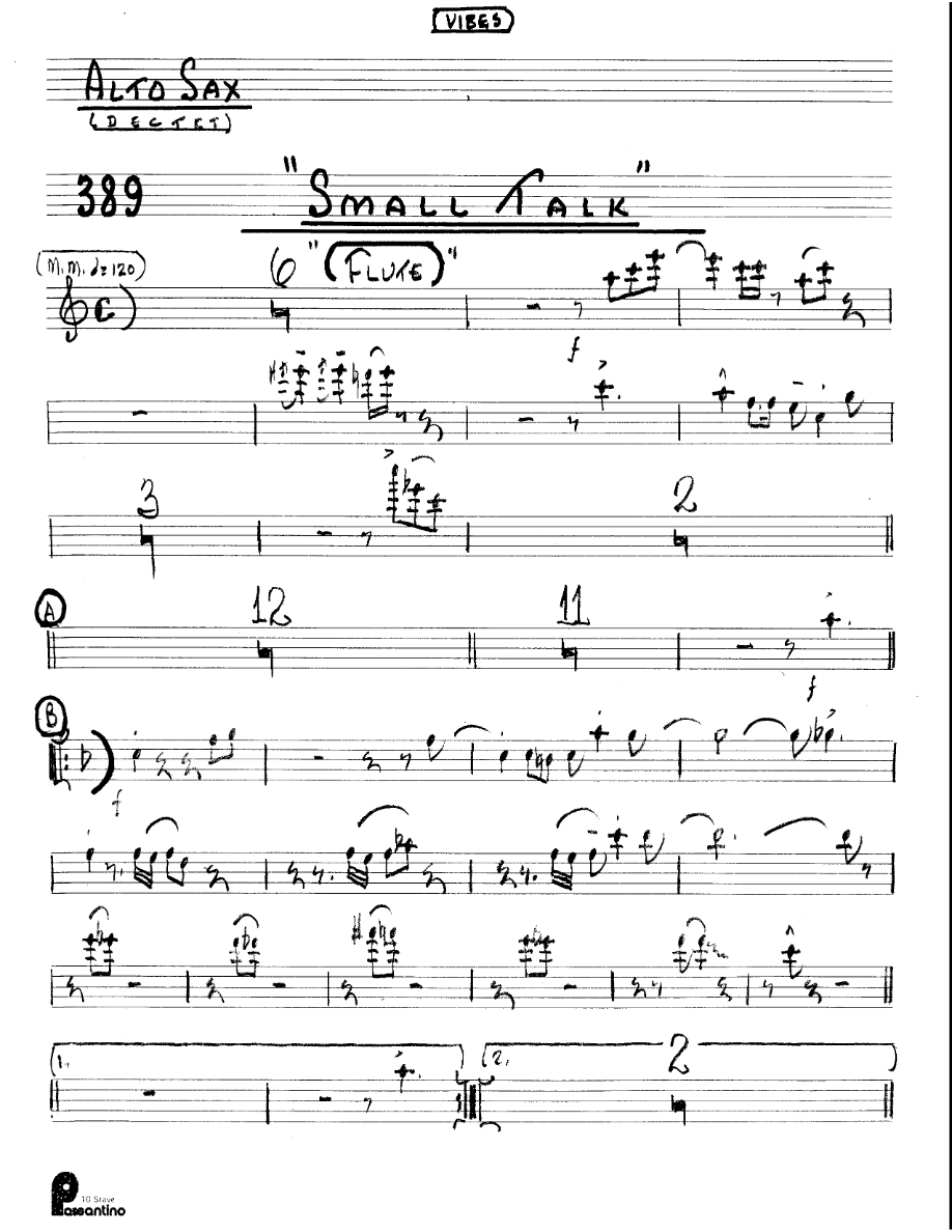 Small Talk (Kenton Dectet #389) 3214 Vibes — sheet music preview