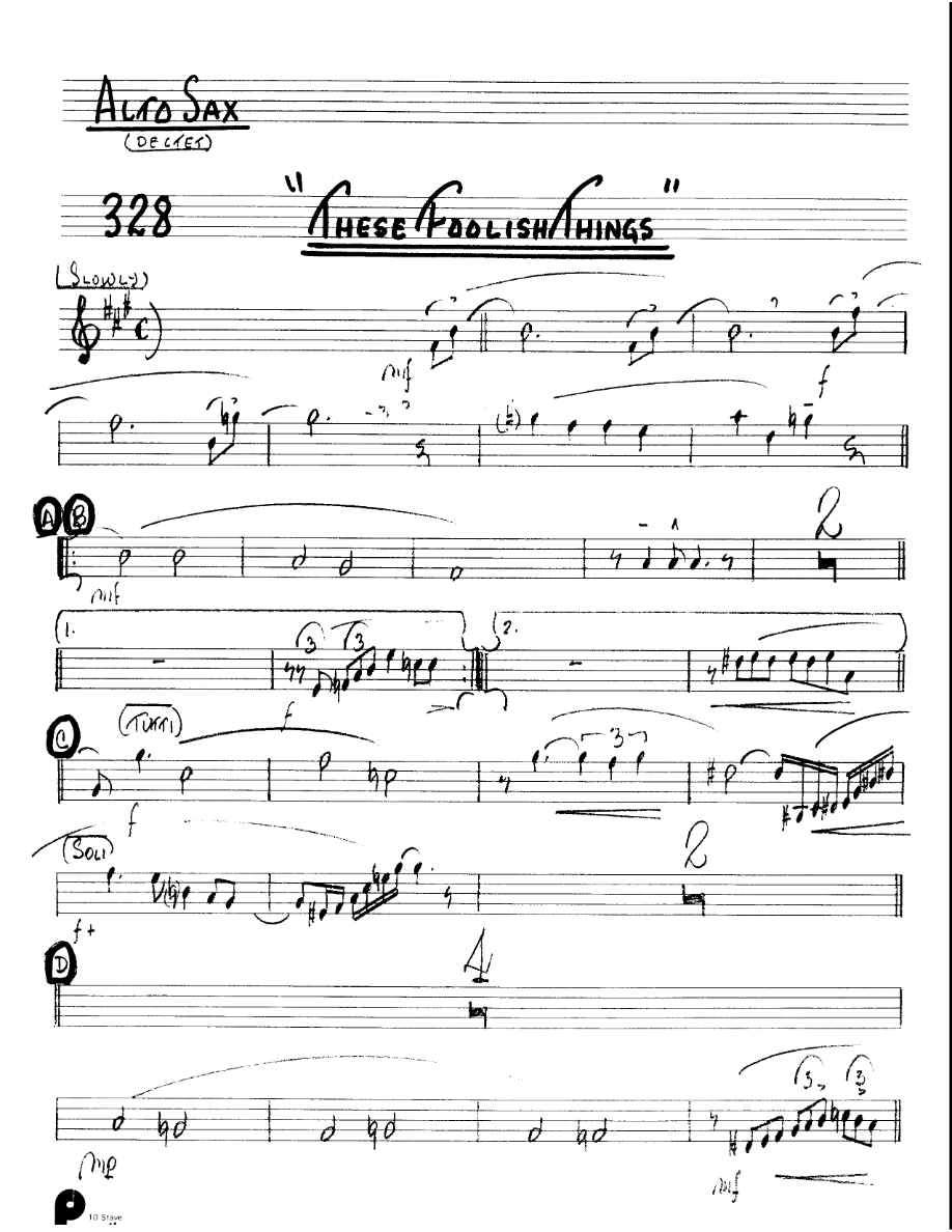 These Foolish Things (Kenton Dectet #328) 3213 — sheet music preview