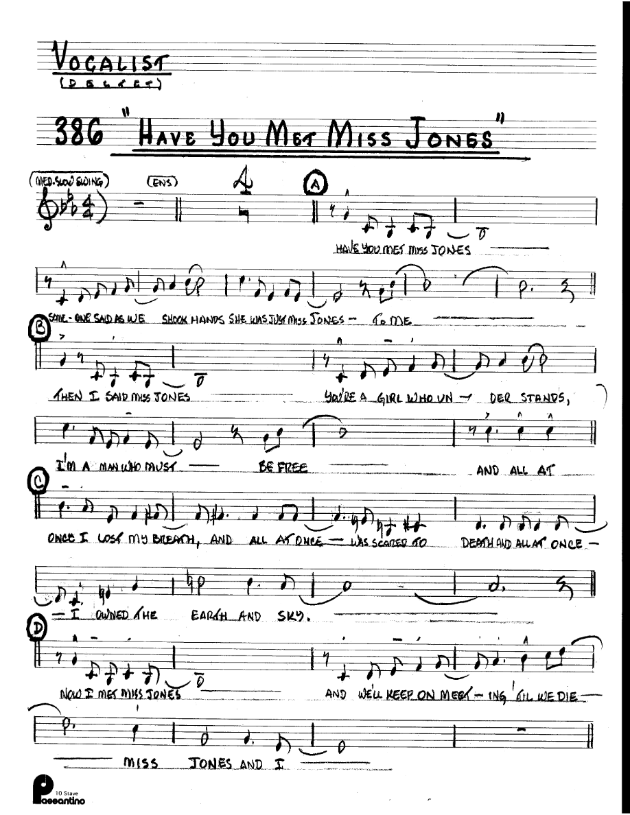 Have You Met Miss Jones (Kenton Dectet #386) 3214 Vocal — sheet music preview
