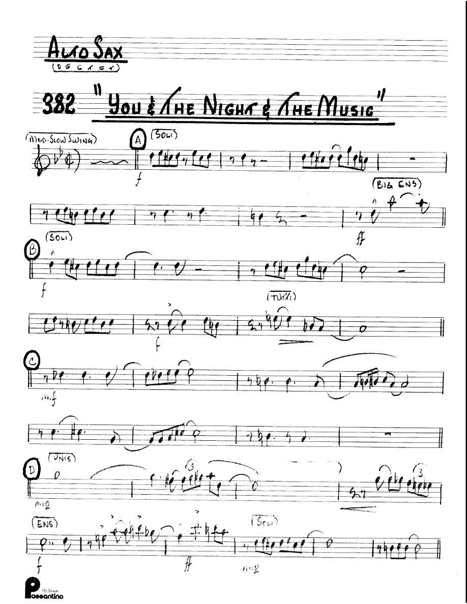 You & The Night & The Music (Kenton Dectet #382) 3213 — sheet music preview