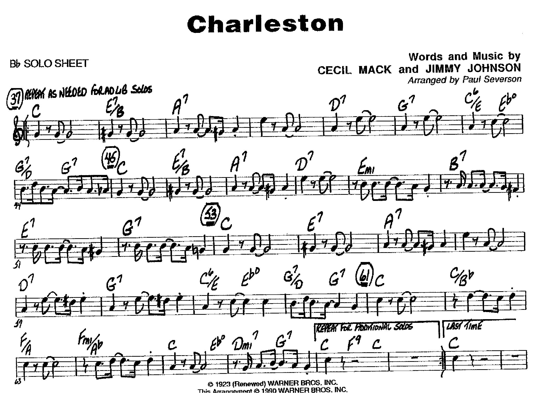 Charleston — sheet music preview
