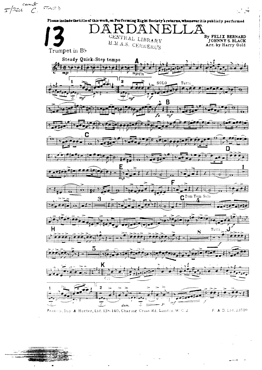 Dardanella — sheet music preview