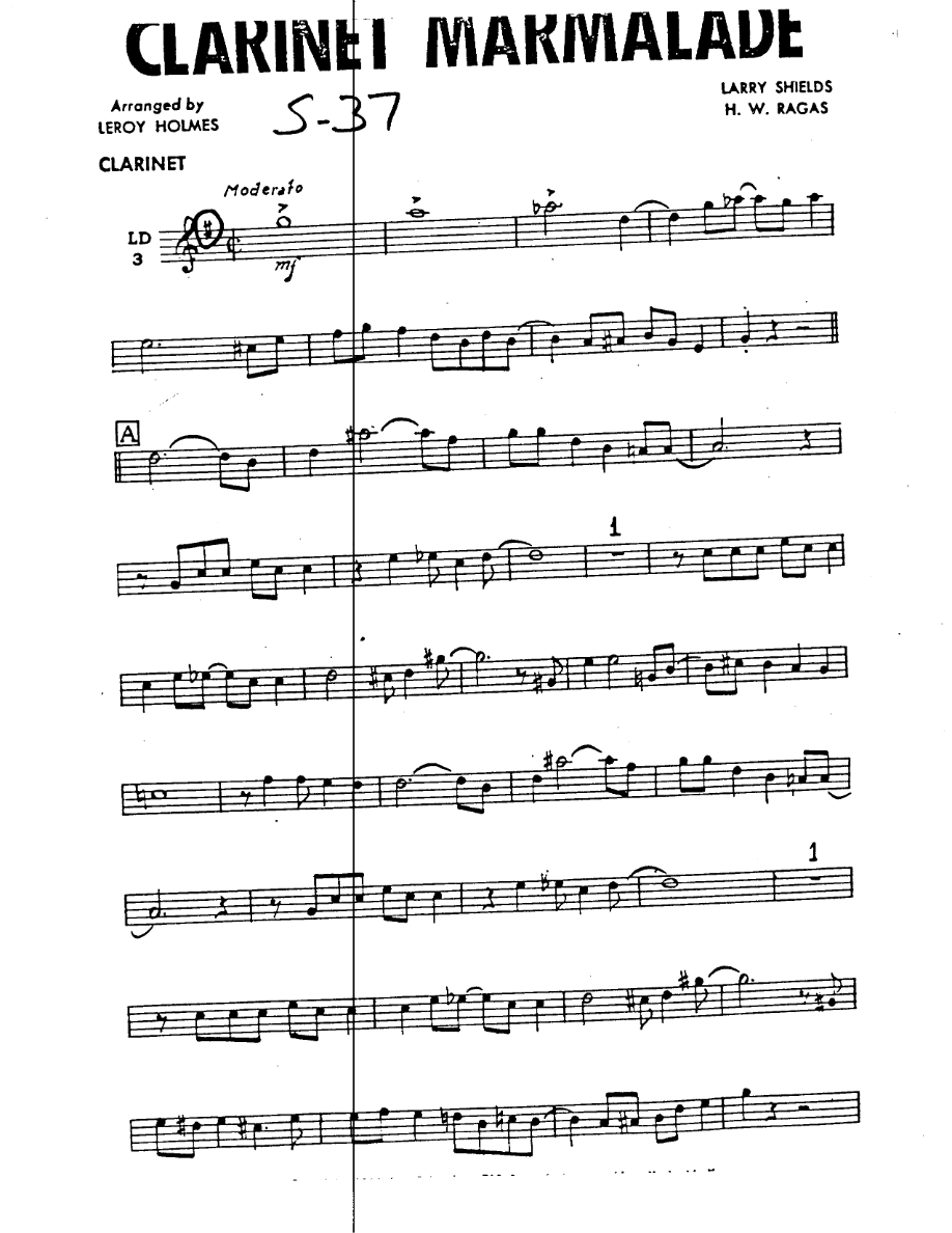Clarinet Marmalade — sheet music preview