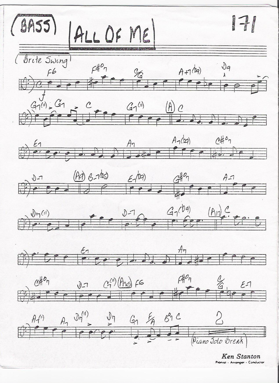 BASS 171 all of me — sheet music preview