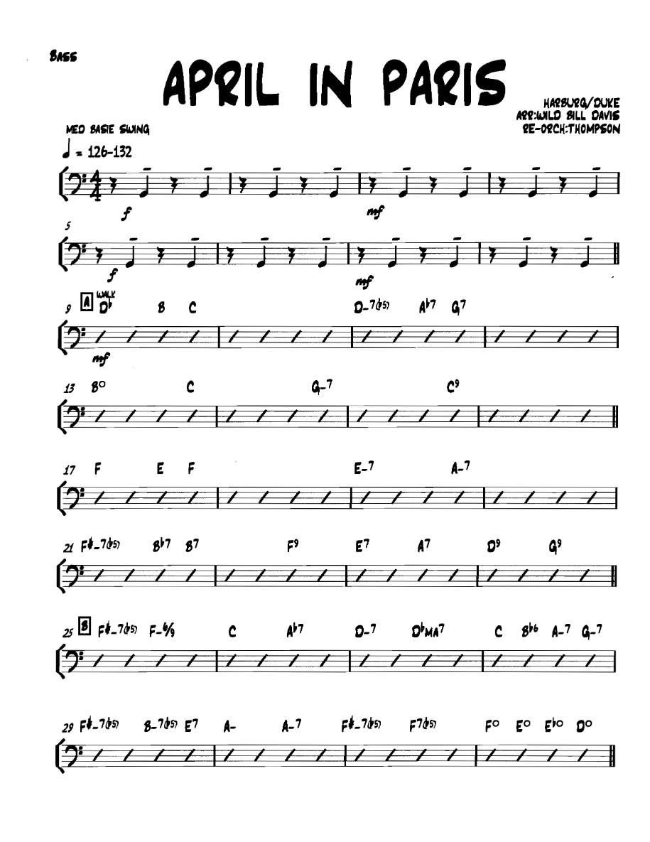 Aprilinparis Bass — sheet music preview