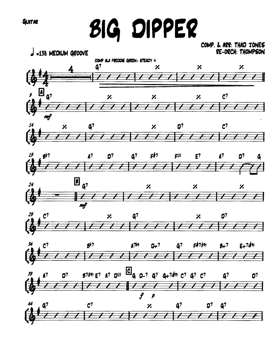 Bigdipper Guitar — sheet music preview