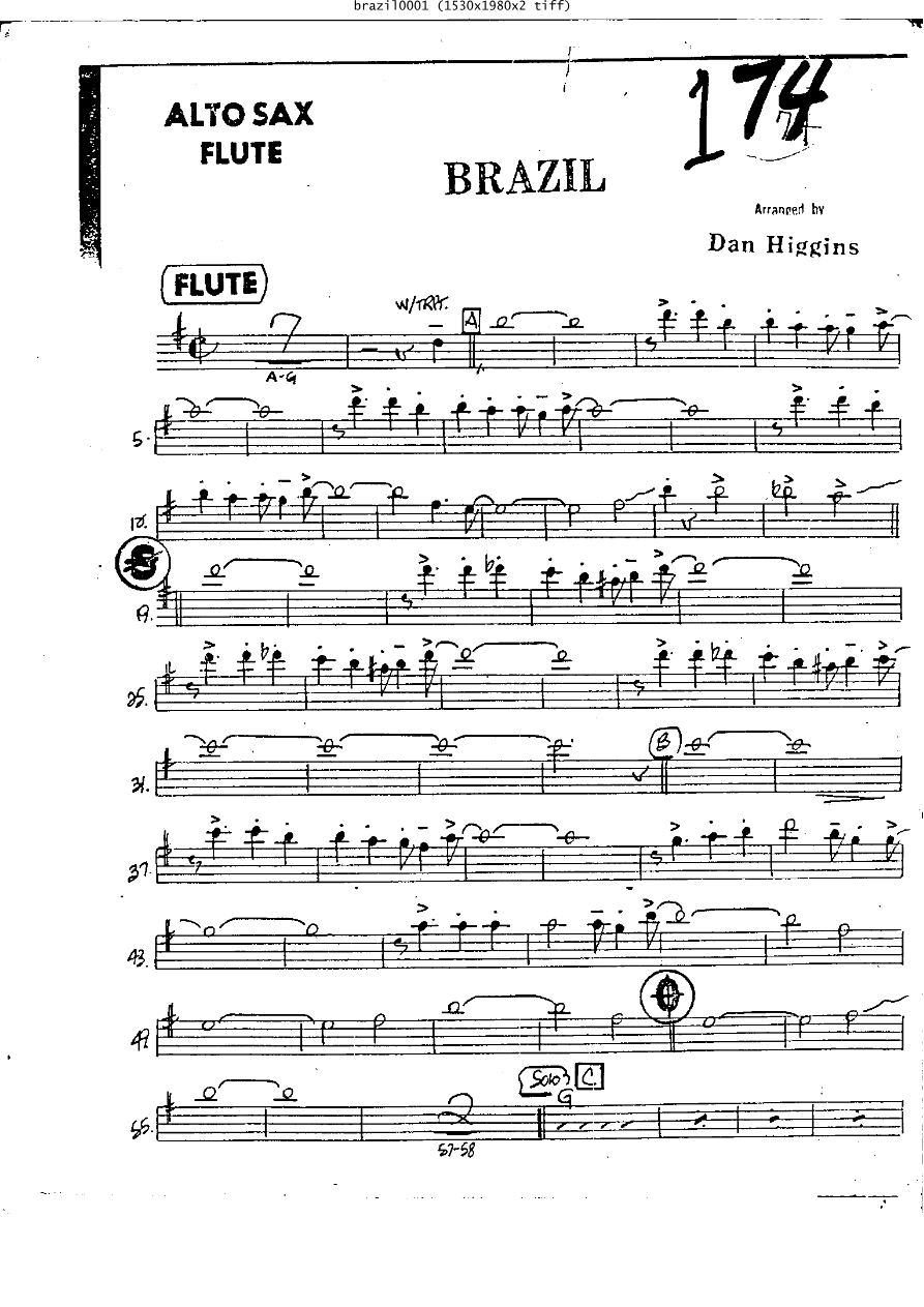 Brazil — sheet music preview