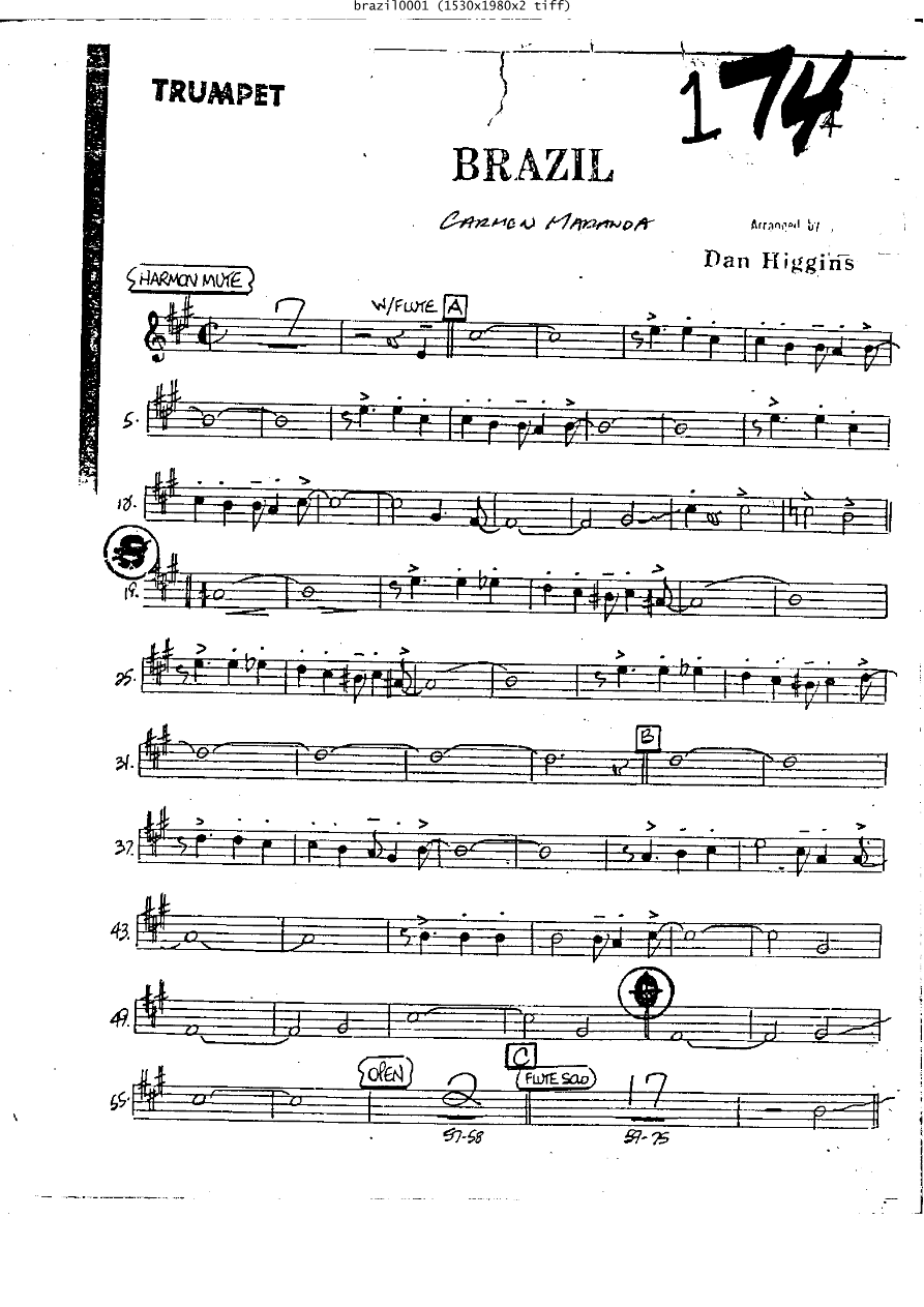 Brazil Tpt — sheet music preview