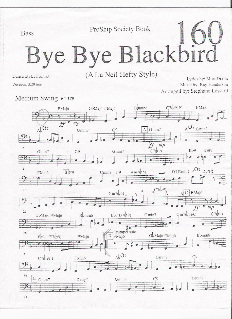 BASS 160 blackbird — sheet music preview