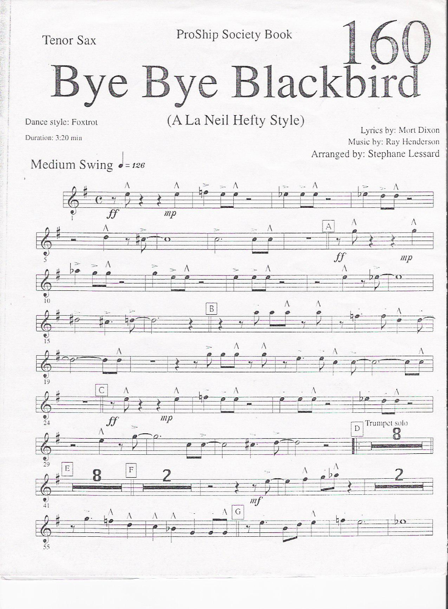 TENOR 160 blackbird — sheet music preview