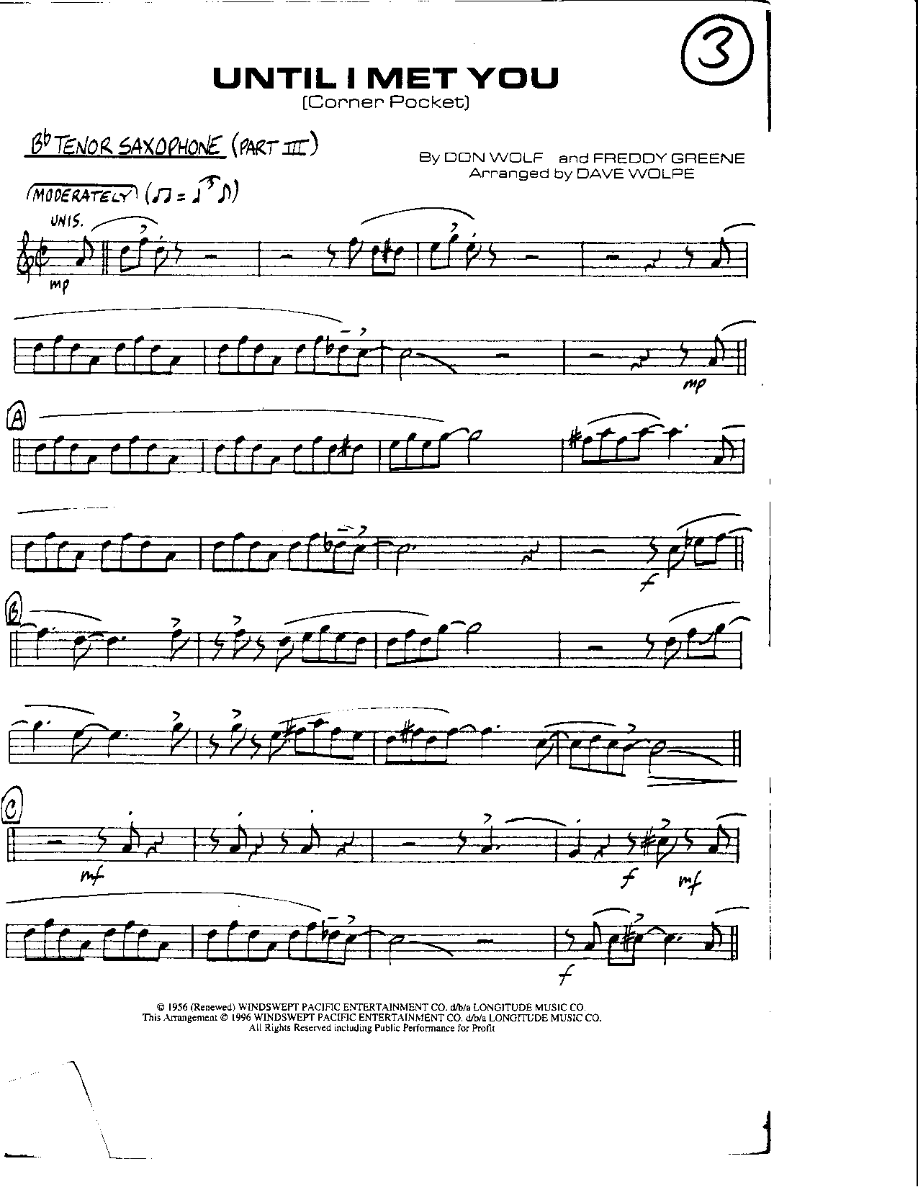 Circle 3-Until I met You-Tenor — sheet music preview