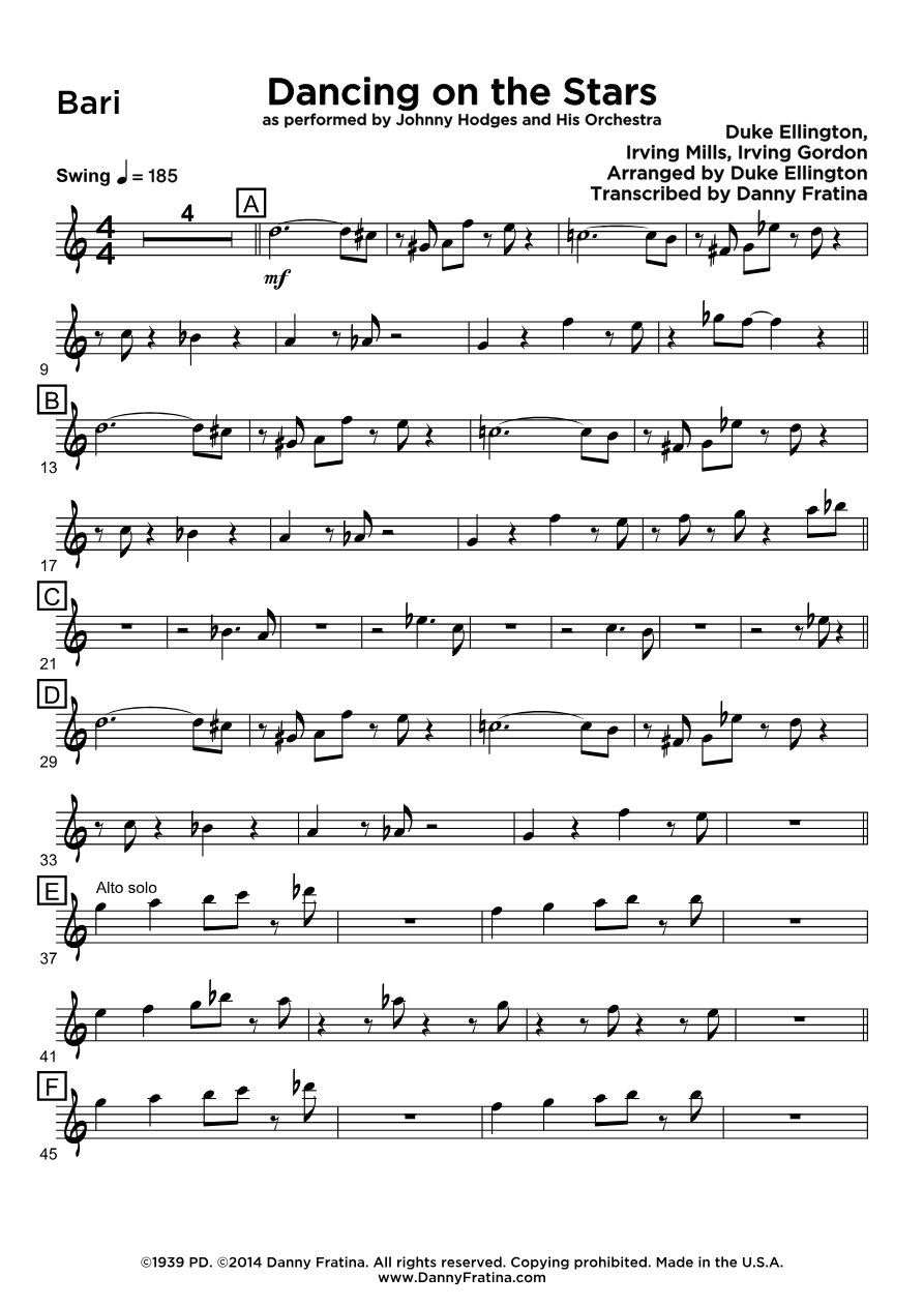 Dancing On The Stars — sheet music preview