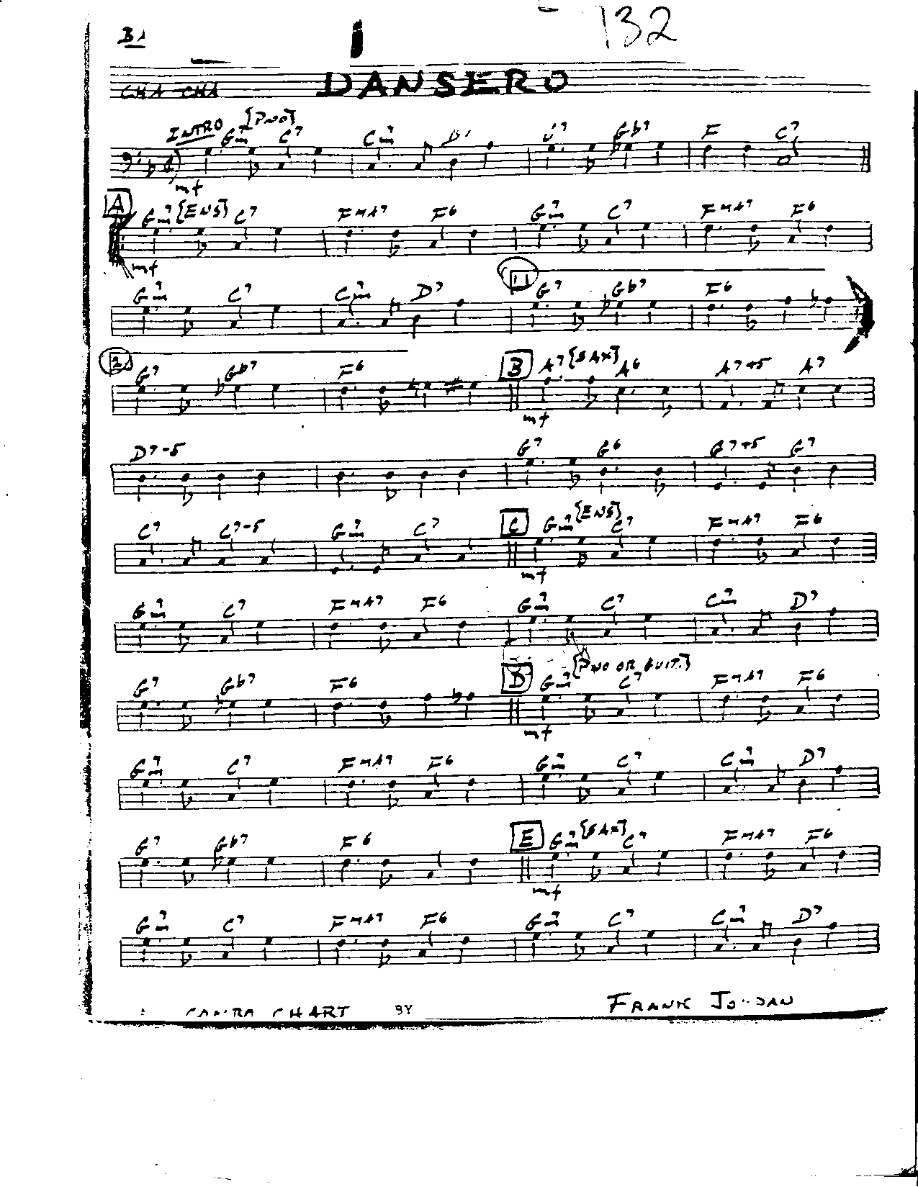 Dansero-Bass — Small Ensemble sheet music by Frank Jordan | Latin Jazz