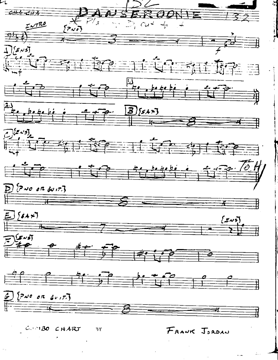 Dansero-Trombone — Small Ensemble sheet music by FRANK JORDAN | Latin Jazz