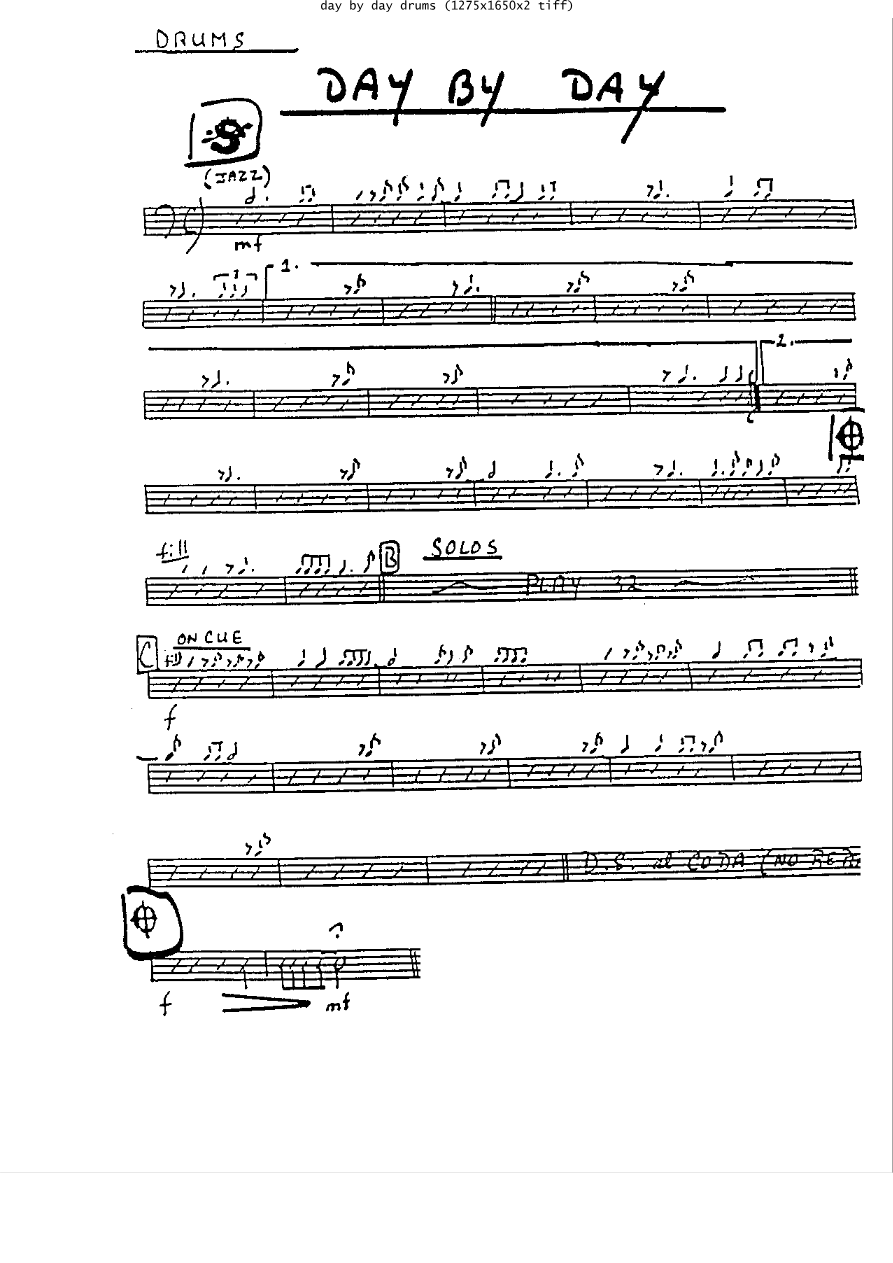 Day By Day — sheet music preview