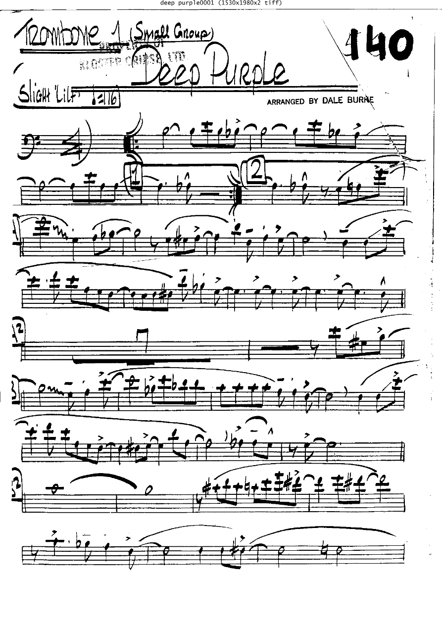 Deep Purple Tb — sheet music preview