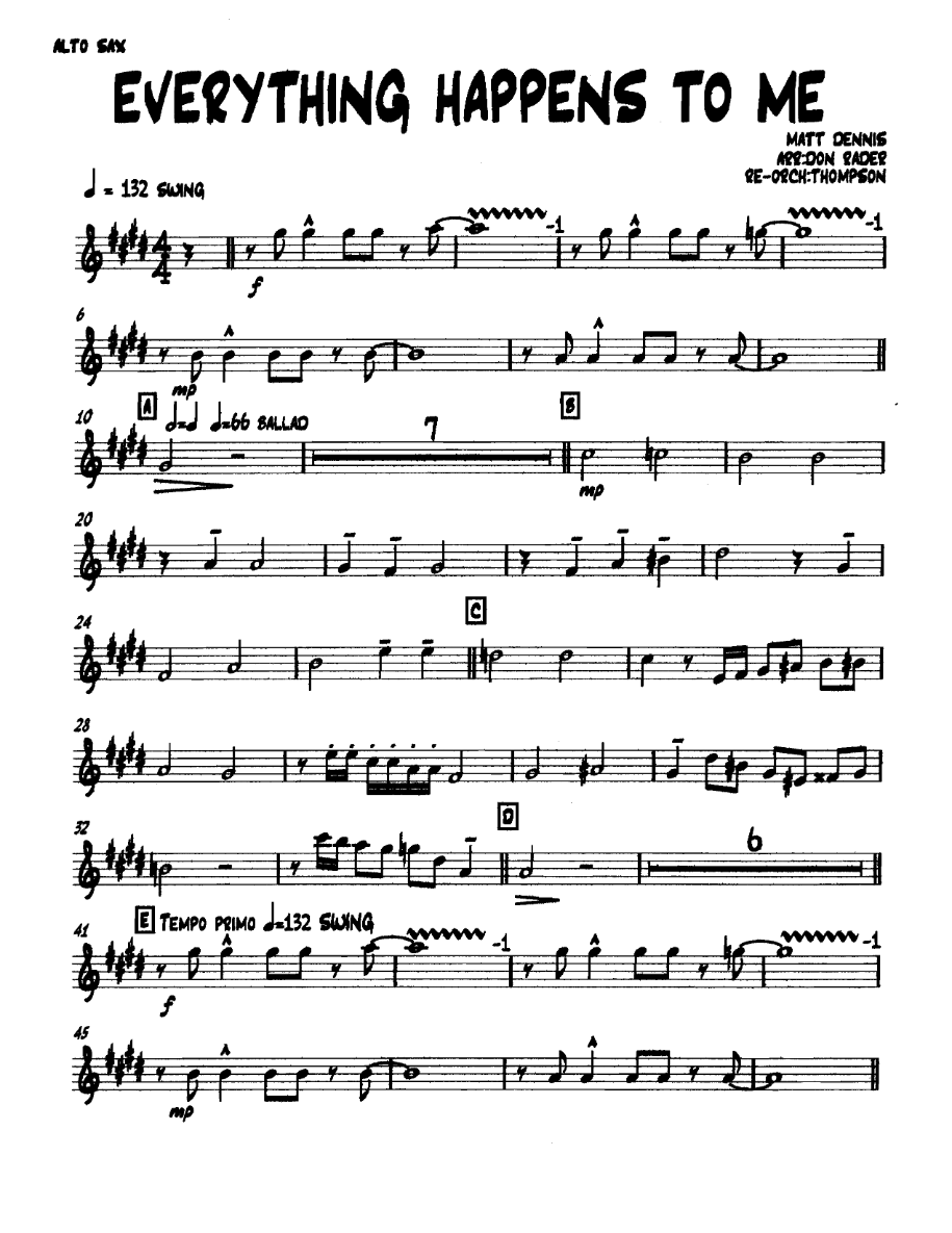 Everythinghappenstome Altosax — sheet music preview