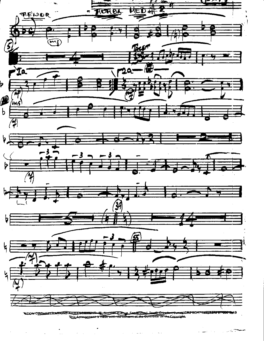 Romba Med A2 — Small Ensemble sheet music by Mr. X | Latin Jazz