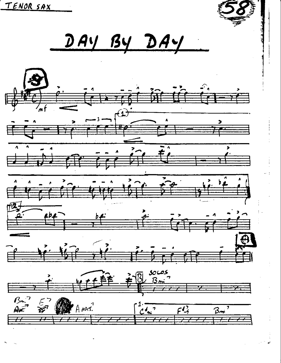 Day BY Day — Small Ensemble sheet music by Mr. X | Swing