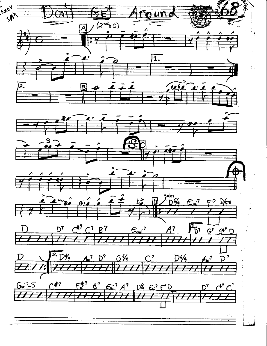 Don't Get Around — Small Ensemble sheet music by Mr. X | Swing