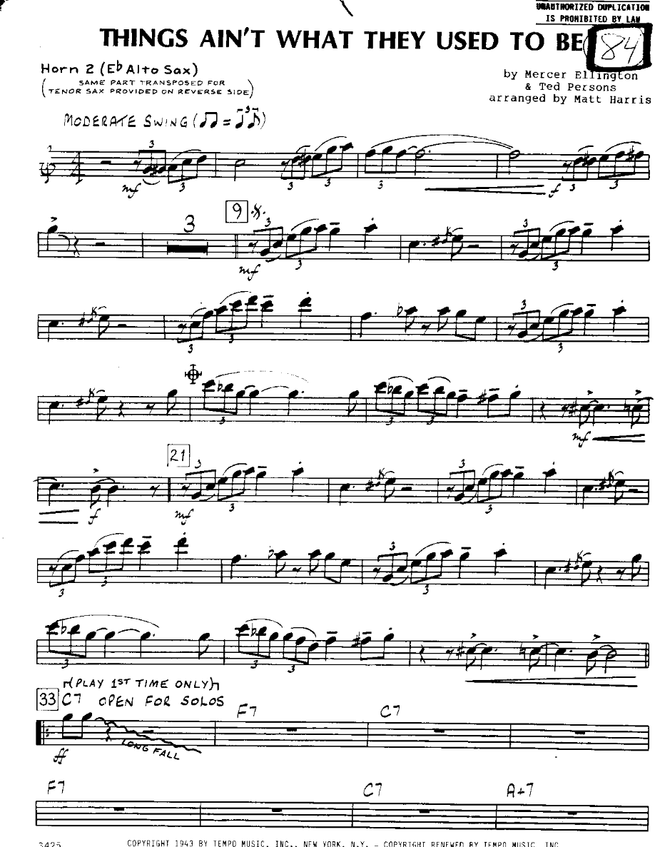 84THINGS — sheet music preview