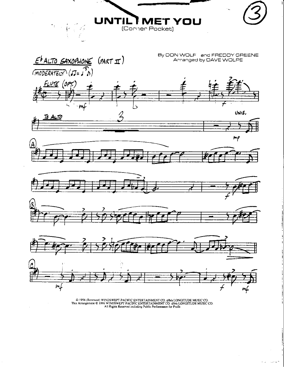 Circle 3-Until I met You-Alto — sheet music preview