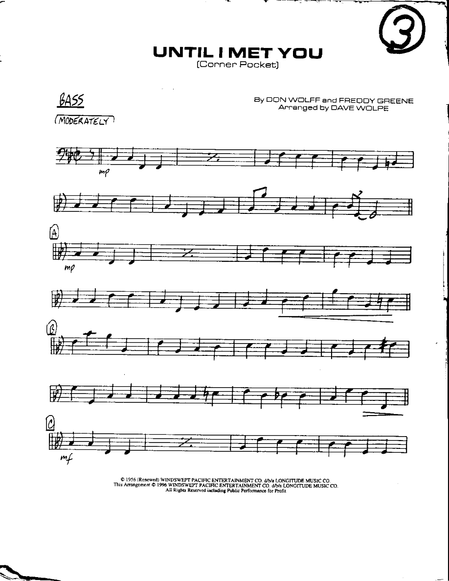 Circle 3-Until I met You-Bass — sheet music preview