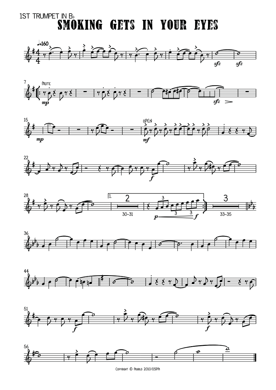 1.Smoke 2.Buster Keaton Blues — sheet music preview