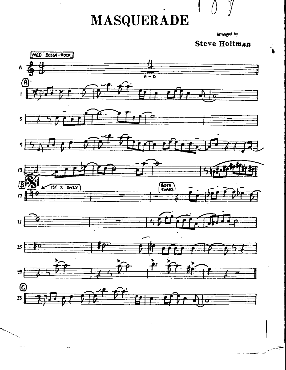 This Masquerade — sheet music preview